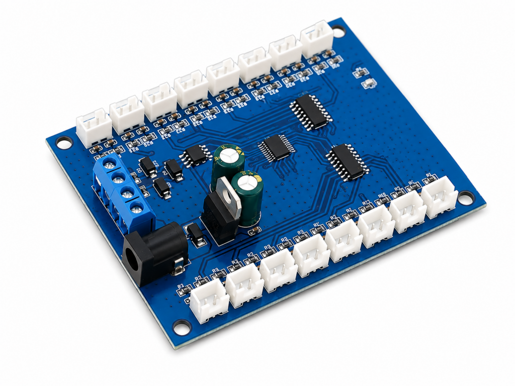 Modul pro připojení až 16 teplotních čidel NTC s komunikací Modbus RTU RS485.