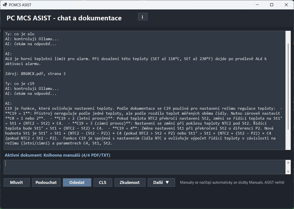 PC MCS ASIST – AI chat